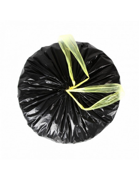 Sac Poubelle 50L - NF liens coulissants - 28 microns - Carton de 100 Sacs