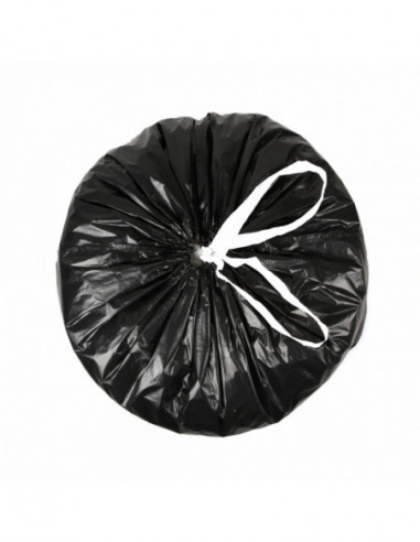 Sac Poubelle 100L Noir - NF liens coulissants -...