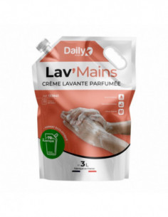 Crème lavante mains parfum amande douce LAV'MAINS - Poche 3l
