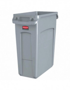 Collecteur gris SLIM JIM 60L avec conduits d'aérations