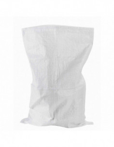 Sacs pour gravats 80L polypropylène tissé blanc - Paquet...