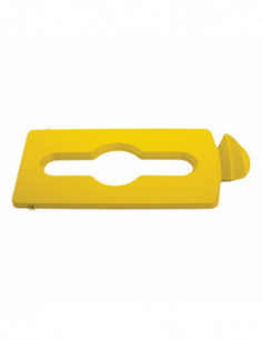 Couvercle de recyclage SLIM JIM pour plastique - Jaune -...