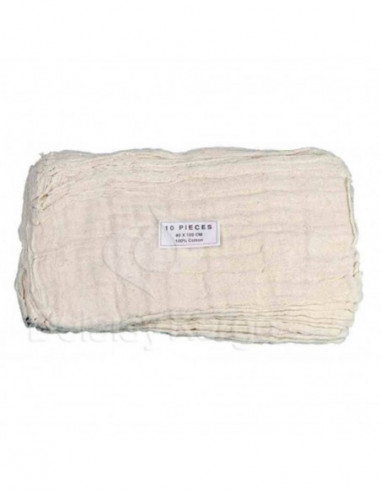 Gaze coton réutilisable - Sachet de 10