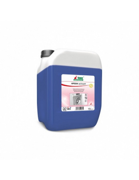 Additif de rinçage désinfectant et assouplissant - APESIN ACTIVSOFT - Bidon de 15l