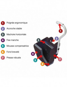 Chariot lavage double seaux avec presse à mâchoires -... 2