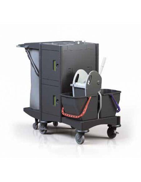 Chariot de ménage avec presse à mâchoires BRIX SCHOOL