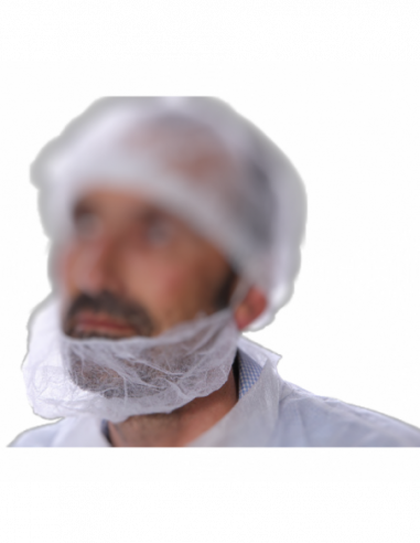 Cache-barbe non tissé Blanc - Carton de 1000