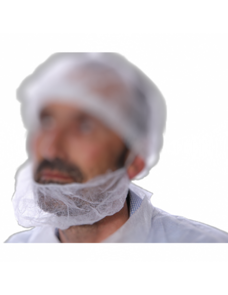 Cache-barbe non tissé Blanc - Carton de 1000