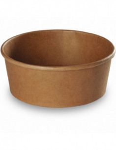 Pot rond kraft brun 1300 ml - Carton de 300