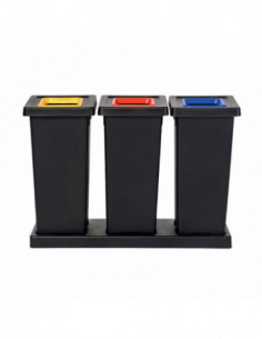 Kit tri sélectif fit 50L - 3 postes avec 5 couvercles