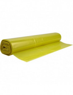 Sac Poubelle 110L Jaune translucide - 30 microns - Carton...