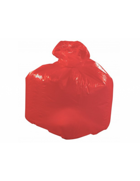 Sac Poubelle 110L Rouge - 30 microns - Carton de 200 Sacs