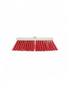 Balai Cantonnier rouge 40 cm - Support plastique recyclé...