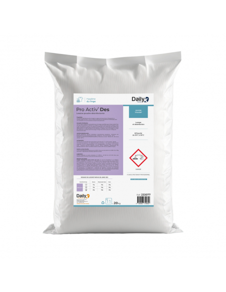 Lessive en poudre désinfectante ACTIV' - Sac de 20 kgs