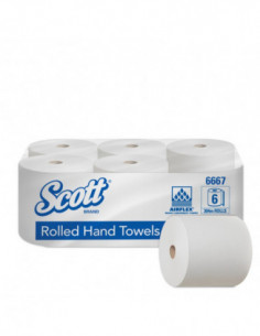 Essuie-mains Rouleau 300m blanc - 1 pli - SCOTT CONTROL -...