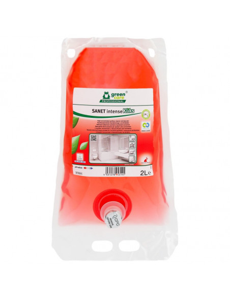 Détartrant sanitaires hautement concentré SANET KLIKS - Lot de 2 poches de 2l