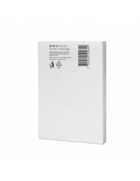 Sachets pour serviettes hygiéniques 1L - B5 TORK - Colis de 1200