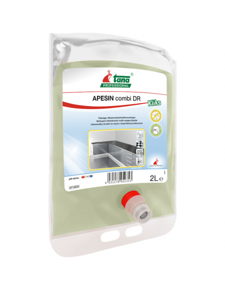 Nettoyant désinfectant multi-usages KLIKS - APESIN combi DR - Lot de 2 poches de 2l