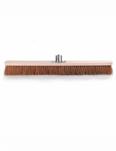 Balai coco 80 cm - Monture bois - douille métal inclinée