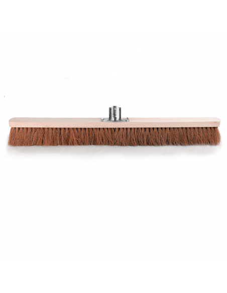 Balai coco 80 cm - Monture bois - douille métal inclinée