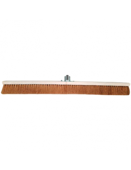 Balai coco 100 cm - Monture bois - douille métal inclinée