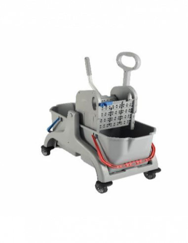 Chariot double seaux 2 X 18L avec presse à plat