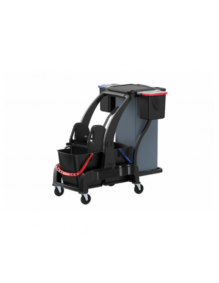 Chariot de lavage et ménage BLACK avec presse à mâchoires 5400/B