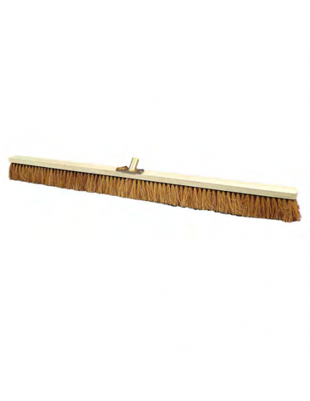 Balai coco 120 cm - Monture bois - douille métal inclinée