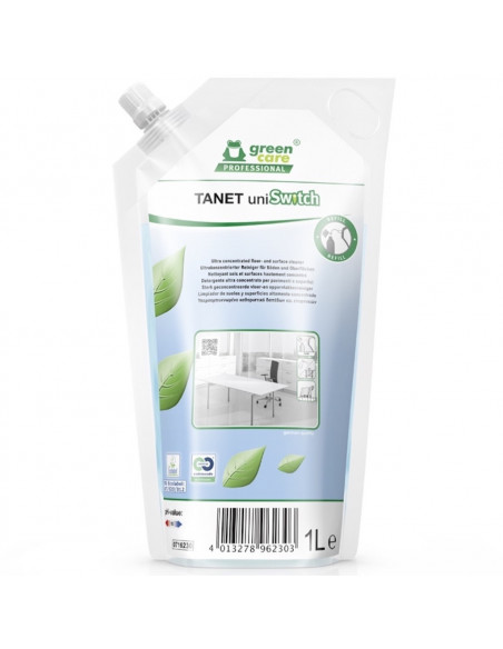 Nettoyant sol et surfaces ultra concentré Ecolabel - TANET UNISWITCH - Poche 1l