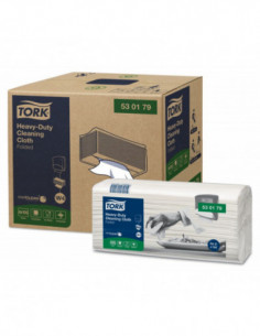 Chiffon de nettoyage plié blanc ultra résistant TORK W4 -...