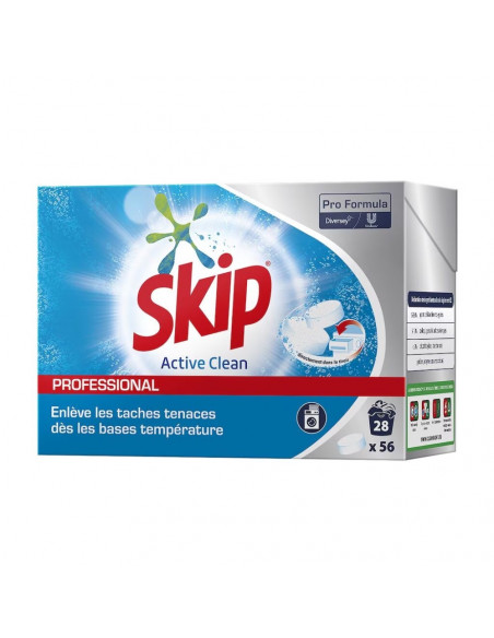 Lessive en tablette tous textiles Skip Professionnel - Colis de 168 (3x56)