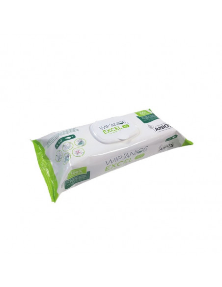 Lingette nettoyante désinfectante WIPIANIOS EXCEL - Sachet de 50