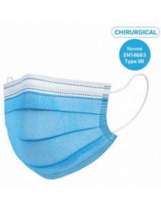 Masque chirurgical bleu enfant 3 plis à usage unique type...