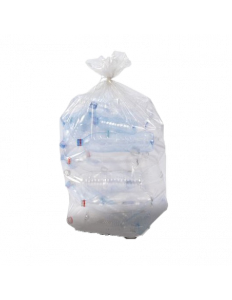 Sac Poubelle 170L Transparent Renforcé - 40 microns - Carton de 100 Sacs