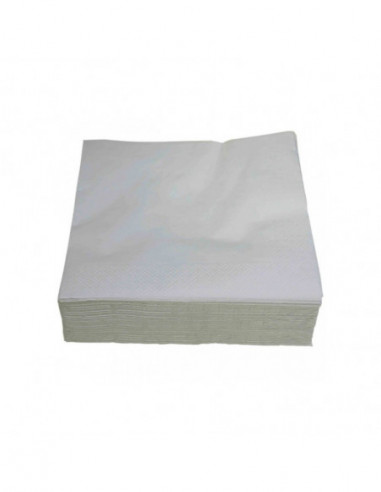 Serviette pure ouate blanche 2 plis 30x30cm -...