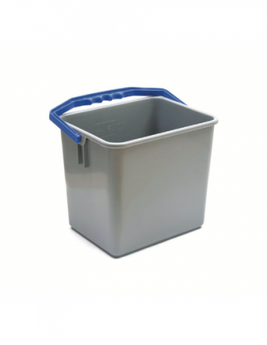 Seau 6L gris avec anse couleur pour chariot...