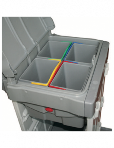 Seau 6L gris avec anse couleur pour chariot...