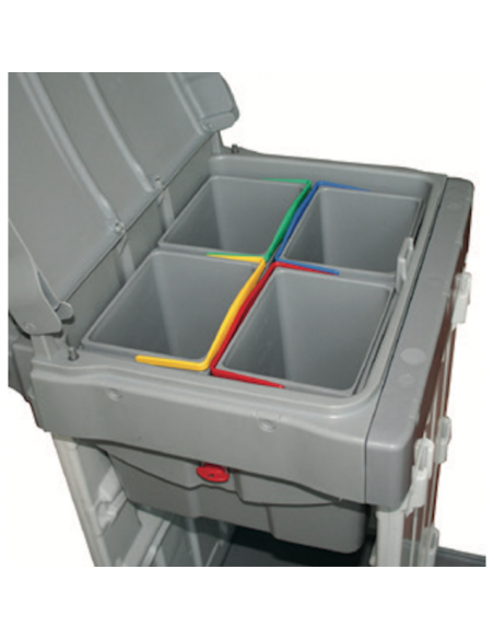 Seau 6L gris avec anse couleur pour chariot ARIANE - ALPHA