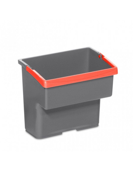 Seau 4L gris avec anse de couleur