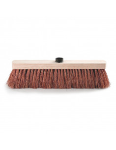 Balai coco moustache 38 cm - Monture bois - douille à vis