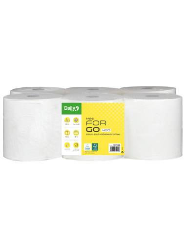 Essuie-mains 450 formats - 2 plis gaufré blancs...