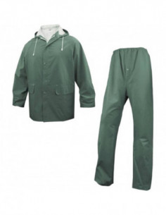 Ensemble de pluie (veste et pantalon) enduit double face...