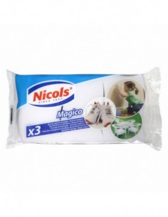 Eponge gommante blanche - Sachet de 3