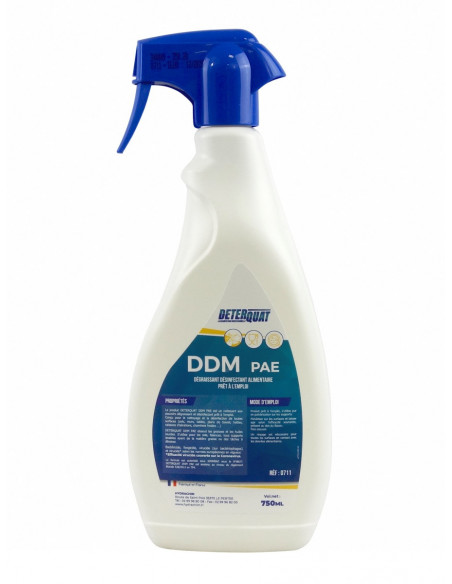 Spray dégraissant désinfectant surfaces alimentaires - DETERQUAT DDM - 750ml