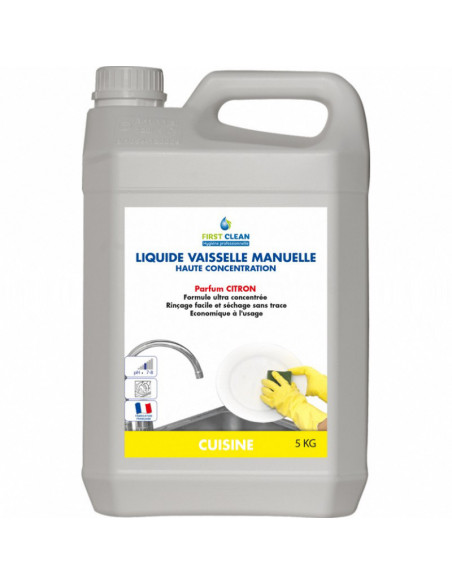 Liquide vaisselle plonge manuelle Citron 22% - Bidon 5L