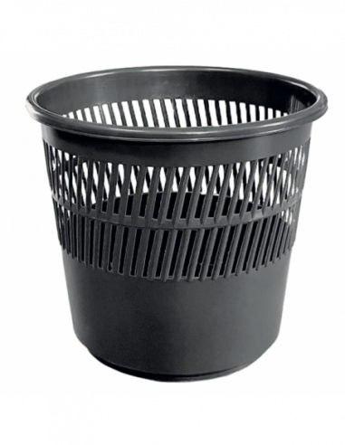 Corbeille de bureau ajourée - gris foncé - 14L