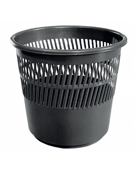 Corbeille de bureau ajourée - gris foncé - 14L