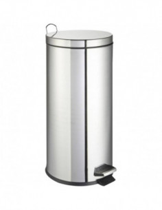 Poubelle à pédale - Inox - 30L