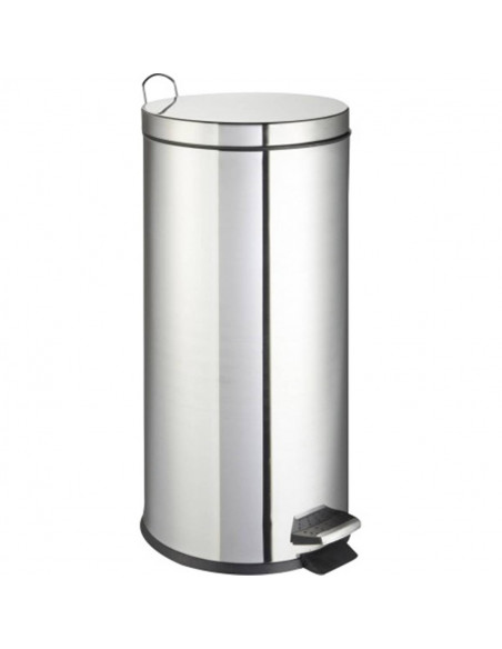 Poubelle à pédale - Inox - 30L