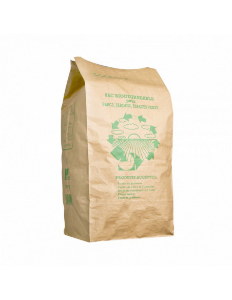 Sac papier déchets verts 100L - Paquet de 25